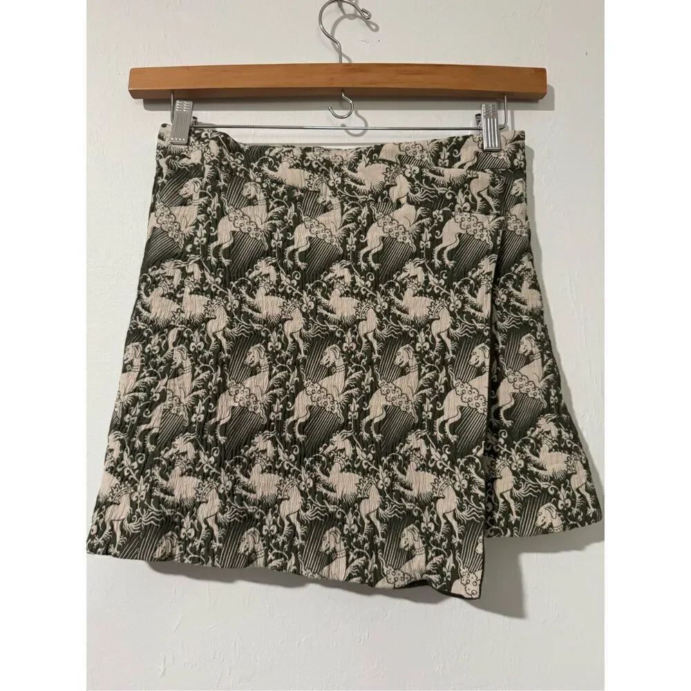 Tory Burch dragon dog textured mini skirt 8